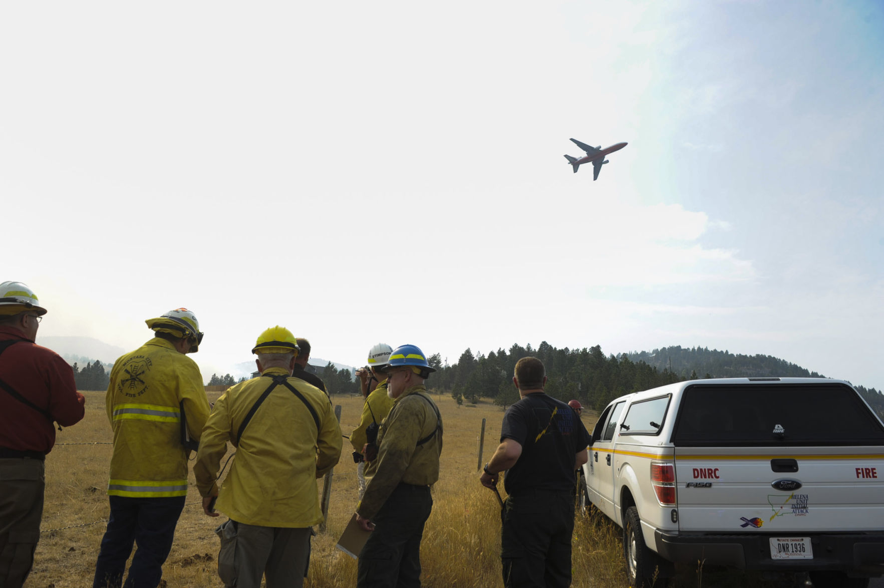 Roughly one hundred personnel and multiple aircraft help battle a lightening caused fire south of Helena Thursday afternoon.